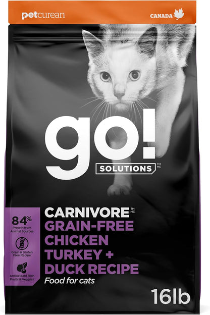 Go! Solutions Carnivore Chicken, Turkey & Duck Dry Cat Food, 3 lb | Grain-Free High Protein Kibble to Fuel Muscles, Supports Digestive & Urinary Tract Health, For Kittens, Adults & Seniors - Image 13