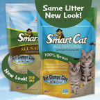 SmartCat 20 pound grass based cat litter bag layout
