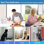 Wireless dog doorbell receiver with blue LED notification light
