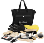 Horse Grooming Kit (12-Piece): Brushes, Storage Bag, Sweat Scraper, Mane Comb, Grooming Gloves - Purple Horse Gifts for Girls - Image 9