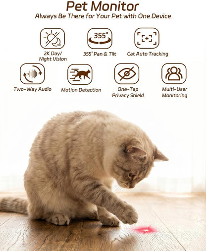 Close up of Aliobc pet camera laser lens