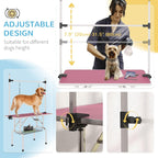 Epikoib grooming table with adjustable overhead arm extended