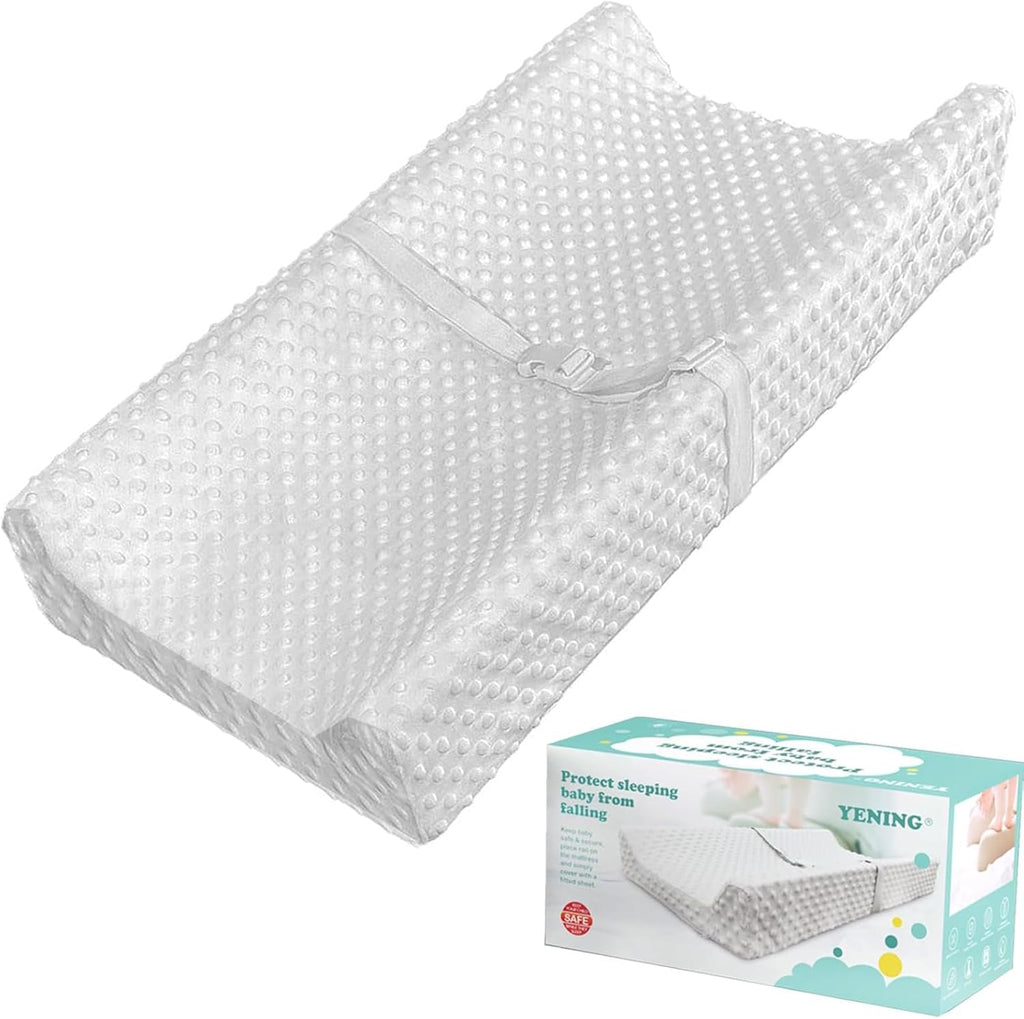 YENING mini baby changing pad front view on a grey dresser top