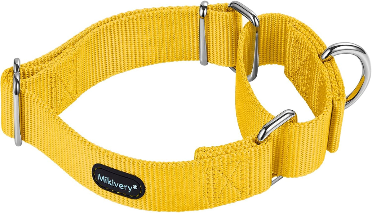 Mikivery Martingale Dog Collar Nylon Adjustable and Safety Training Colourful Comfortable Metal Buckle Pet Collars for Small Medium and Large Dogs(Haze,M) - Image 9