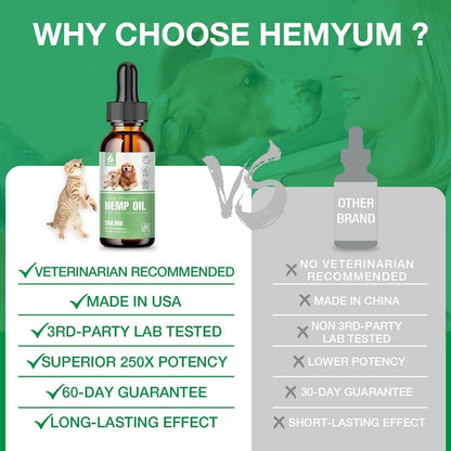 USA imported organic hemp oil for cat and dog sleep aid