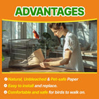 T Torto9 kraft paper bird cage liners full pack display