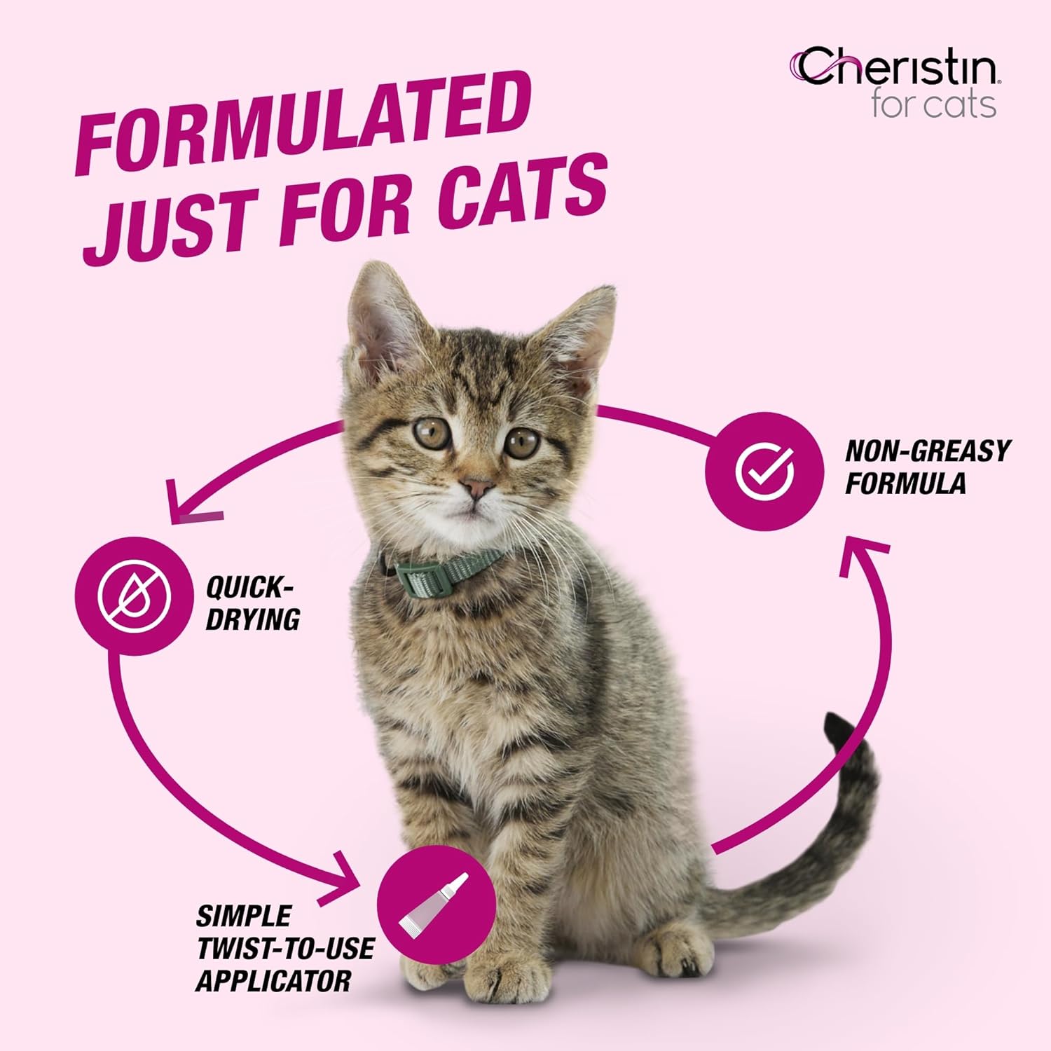 Close up of the gentle applicator nozzle on Cheristin flea medicine for cats