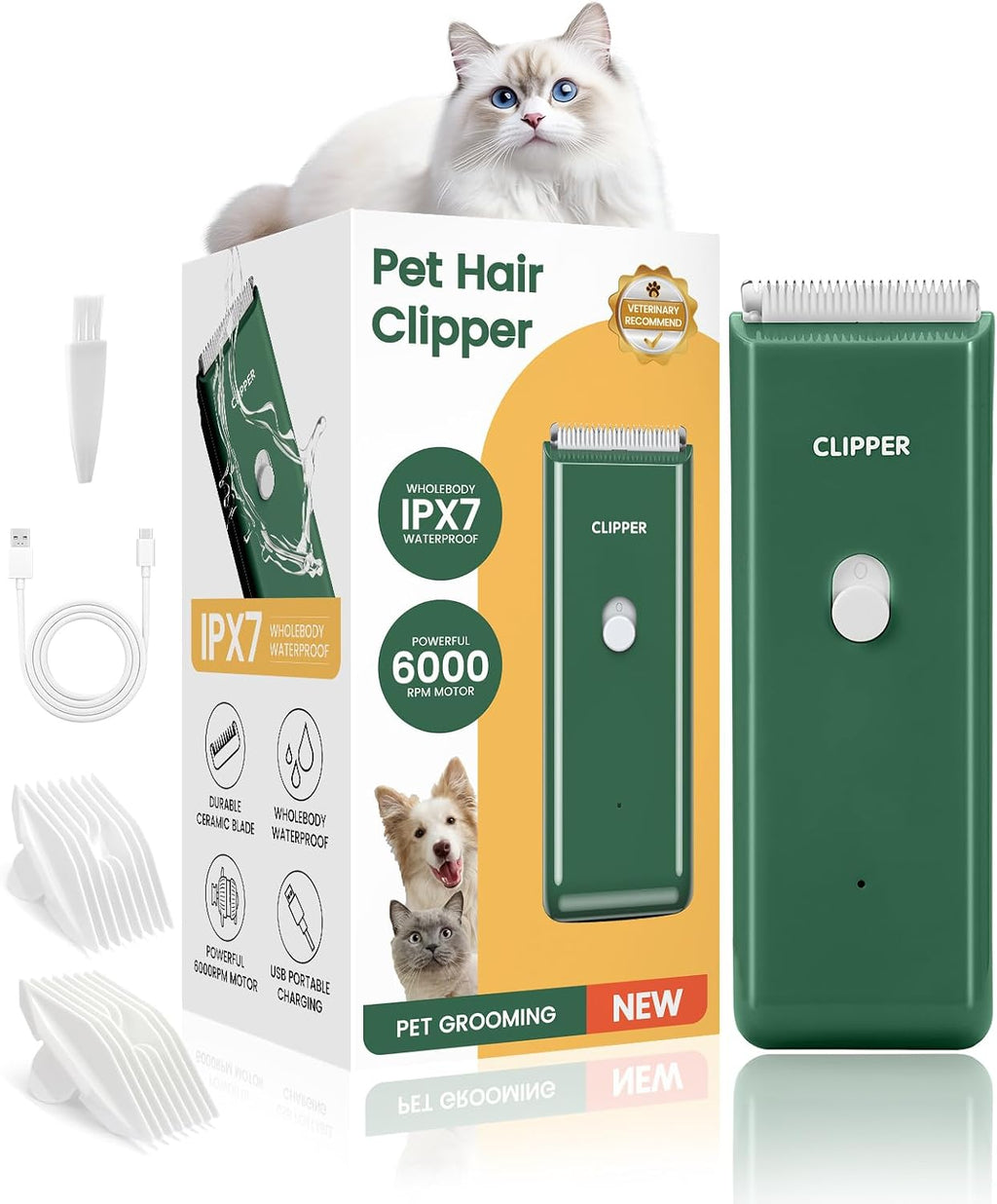 Marvljojo professional pet hair trimmer replacement parts showing stainless steel components
