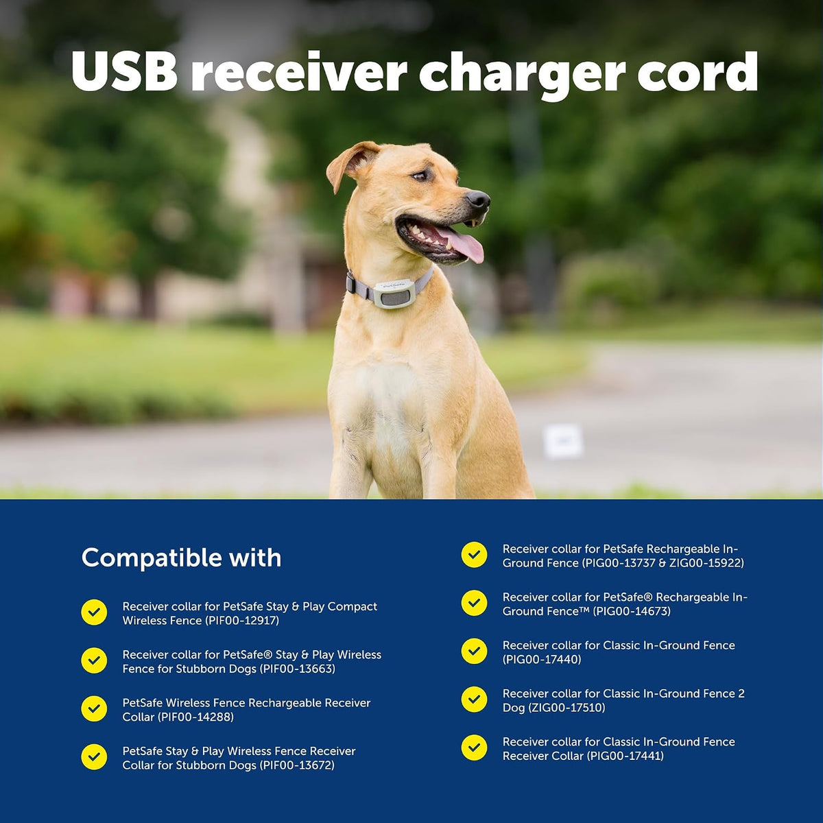 Authentic PetSafe pet boundary collar charging wire displayed from a side perspective.