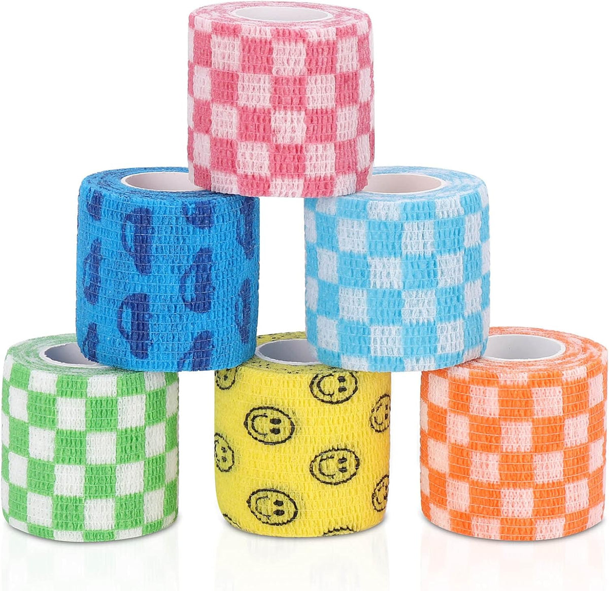Sanfire Vet Wrap cohesive bandage 6 roll pack front view