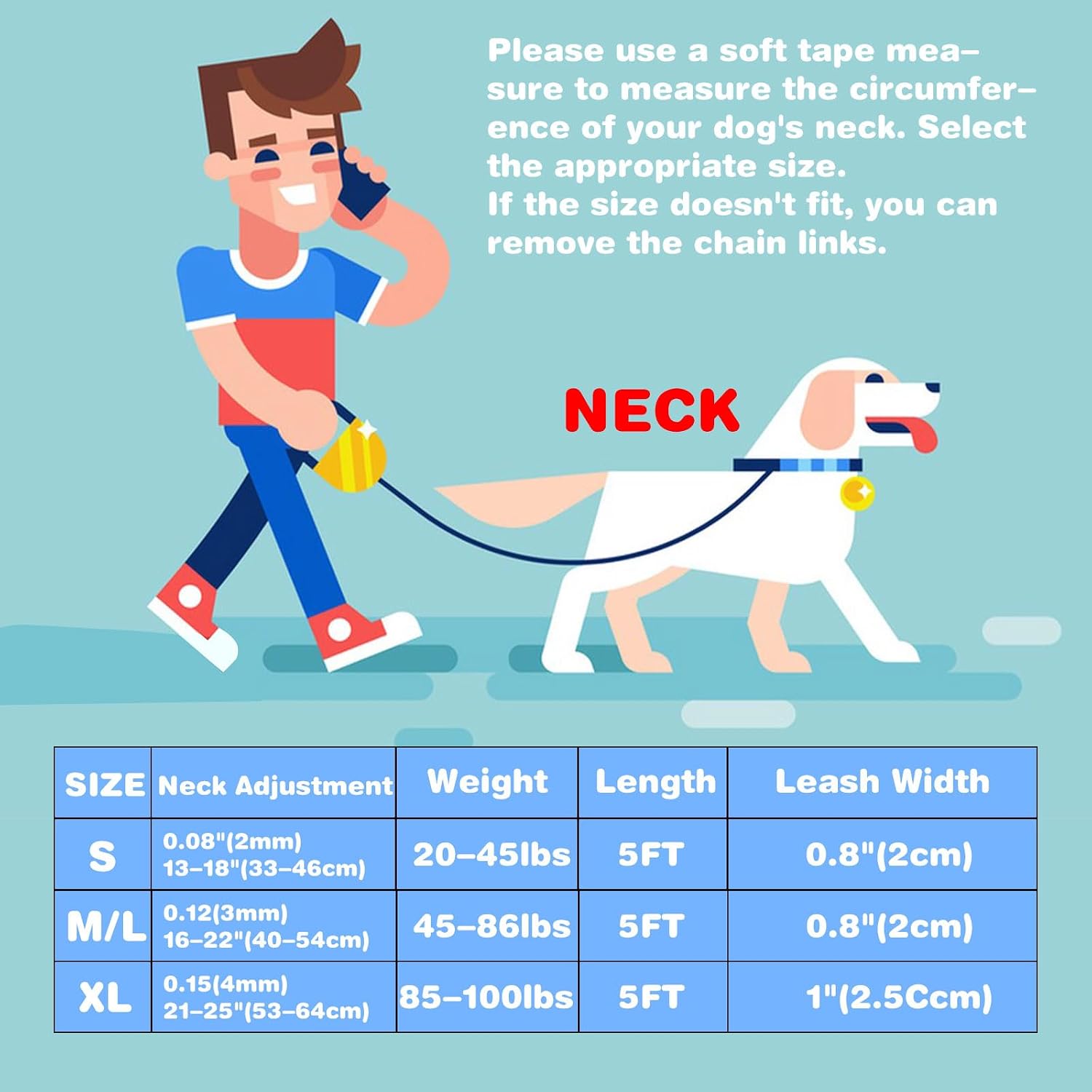 Pet Jett stainless steel links for small dog behavior correction