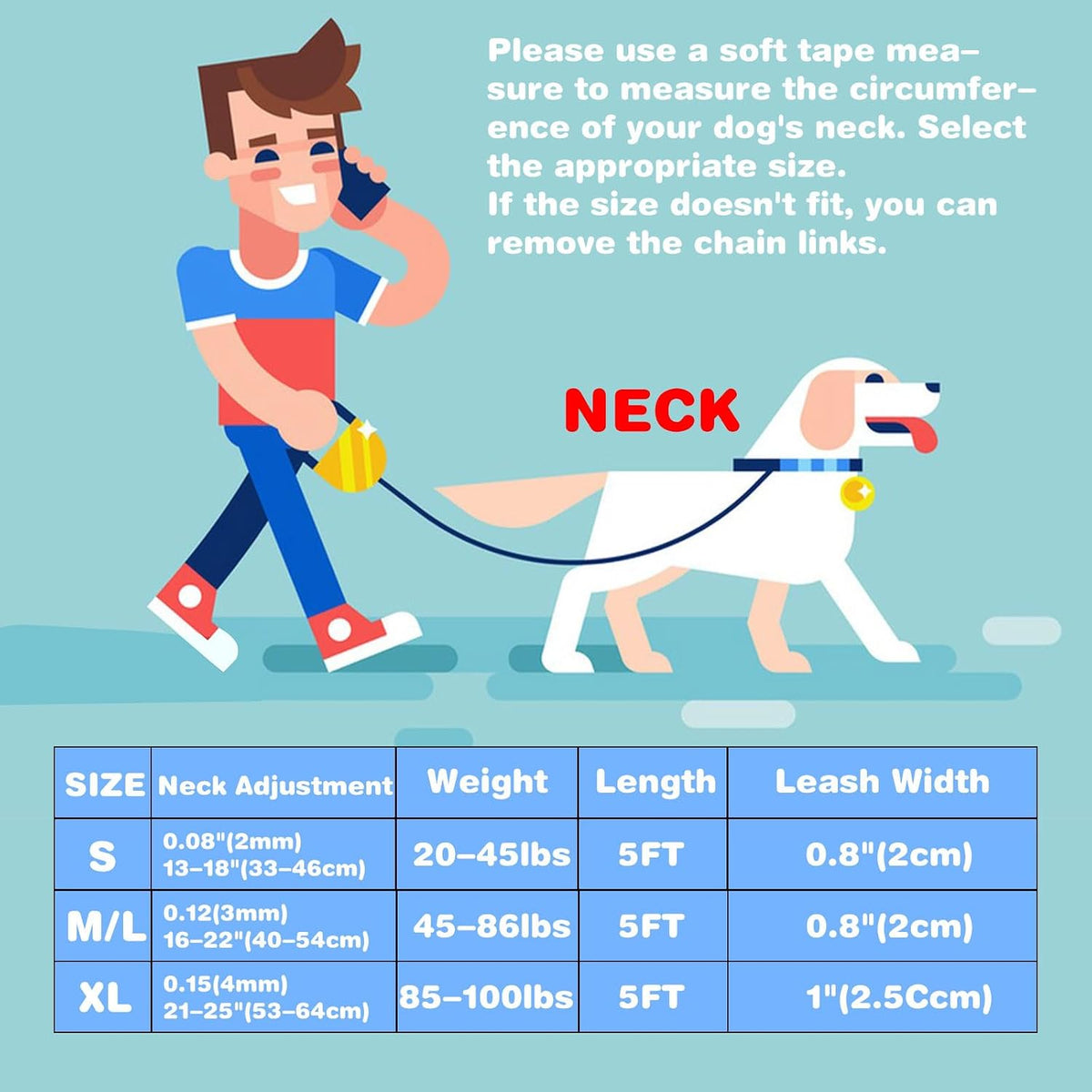 Pet Jett stainless steel links for small dog behavior correction