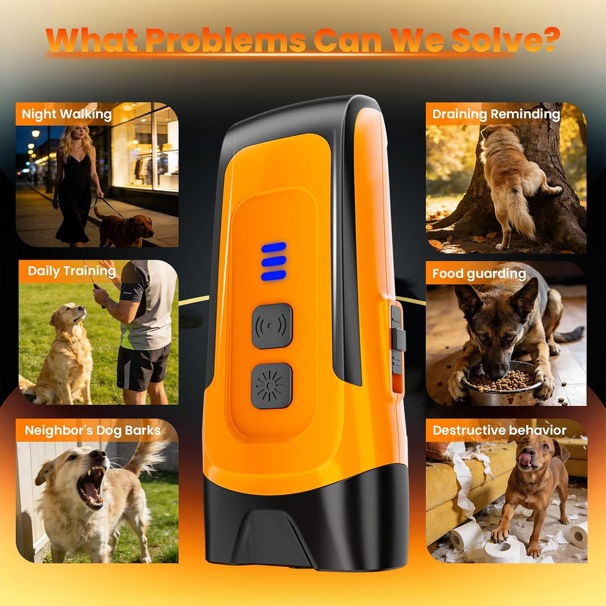 Side profile of Ailck rechargeable dog barking control device