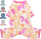 Dog Pajamas Spring Summer Dog Clothes for Small Medium Dogs Girl Boy Cute Soft Puppy Pjs Clothes Doggie Onesies Cat Pet Jammies Outfit (Blue Dinosaur, X-Small) - Image 10