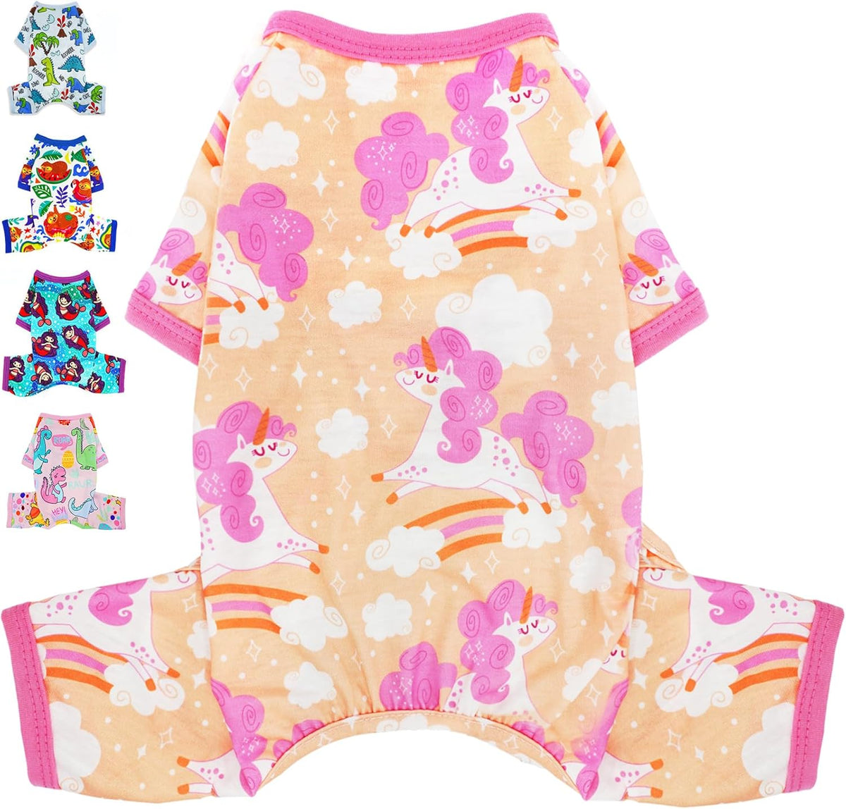 Dog Pajamas Spring Summer Dog Clothes for Small Medium Dogs Girl Boy Cute Soft Puppy Pjs Clothes Doggie Onesies Cat Pet Jammies Outfit (Blue Dinosaur, X-Small) - Image 10