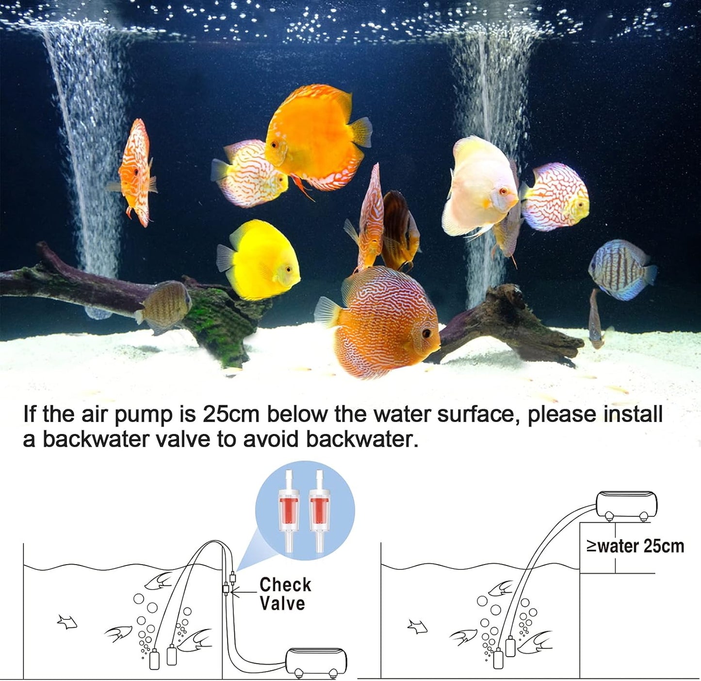 Aqqa high performance oxygen pump kit for large aquariums