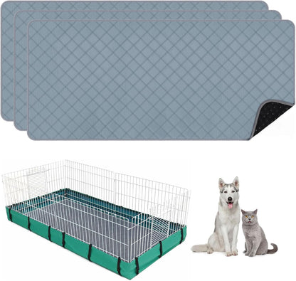 6 Packs Washable Guinea Pig Cage Liners, Waterproof Guinea Pig Pee Pads Reusable Absorbent Bedding Anti Slip Mats for Small Animals Bunny Rabbit Hamster (12 x 12in) - Image 11