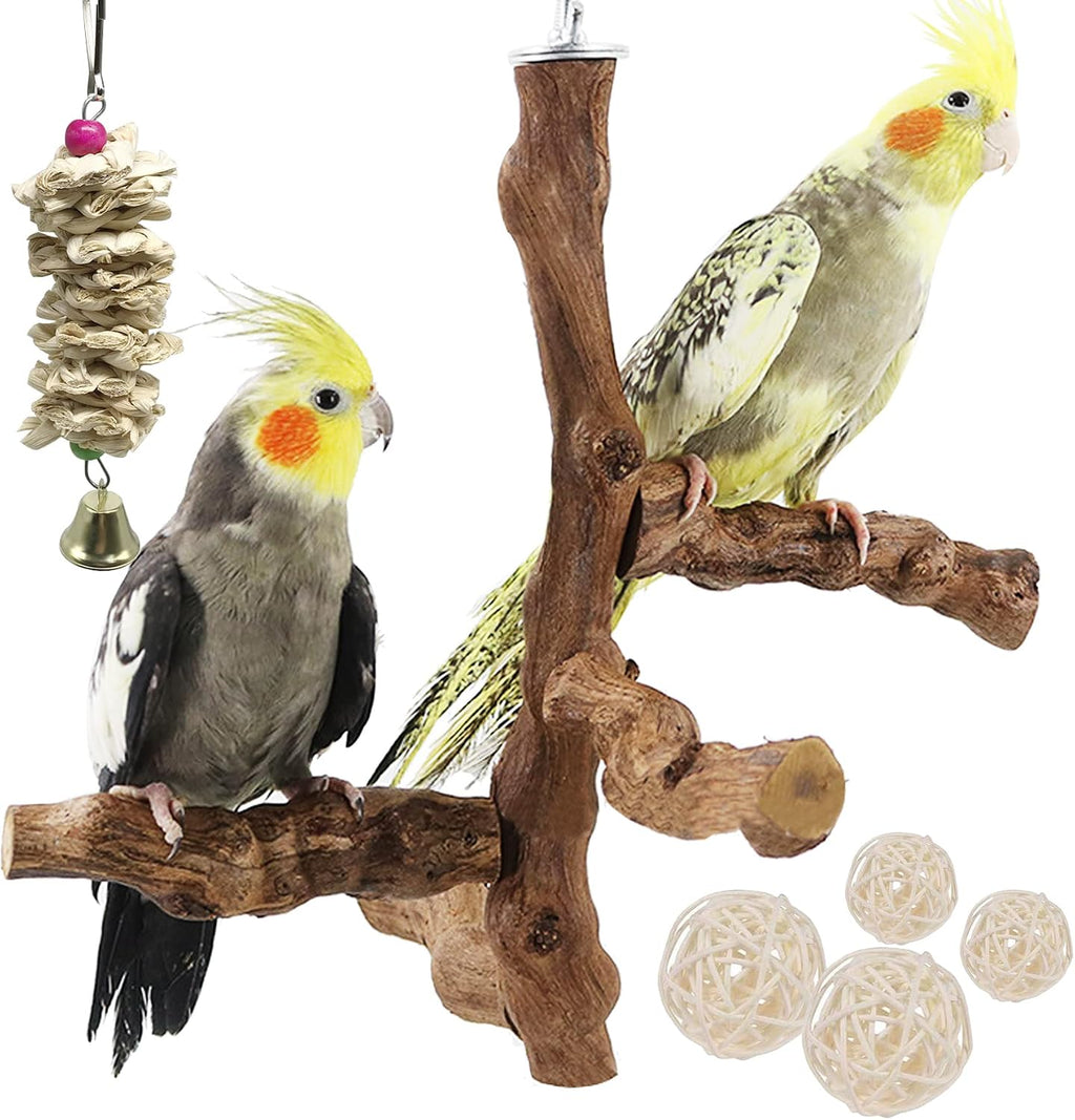 4PCS Bird Perch Natural Grape Stick Bird Standing Stick Grapevine - Image 12
