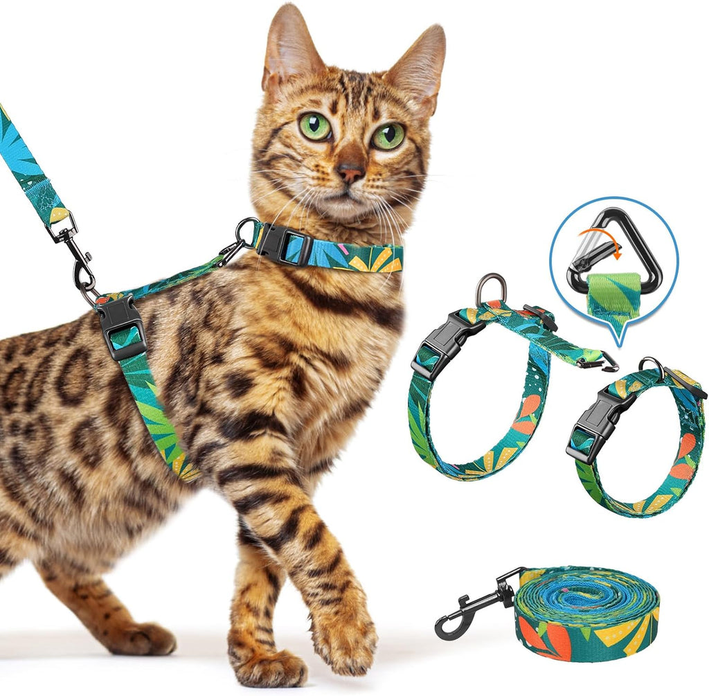 Halypet Cat Harness and Leash Set, 3-in-1 Adjustable & Lightweight, Escape-Proof, Comfortable Soft Kitten Harness for Large Cats, Safe, Easy to Wear, Outdoor Walking Travel - Image 10