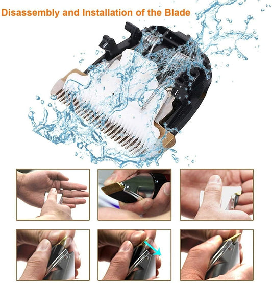 Low noise pet hair trimmer set with adjustable guide combs and scissors