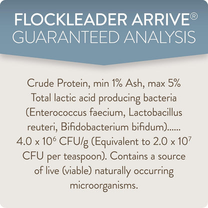 FlockLeader Arrive daily preventative nutritional powder supplement close up product view