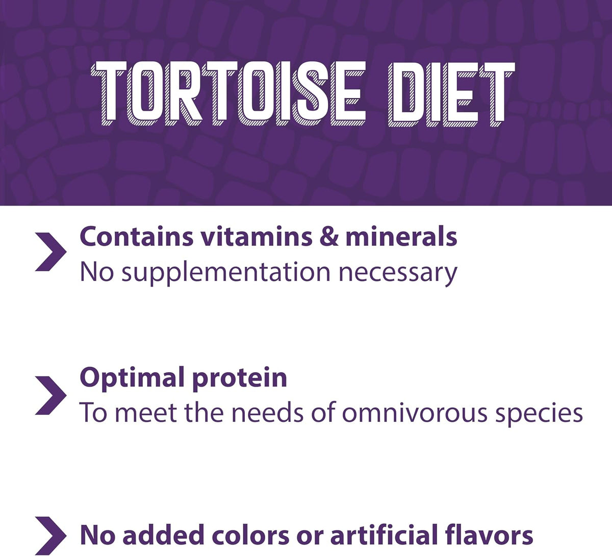 Authentic USA imported tortoise food side profile