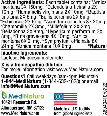 MediNatura homeopathic pet pain relief tablets for dog and cat joint stiffness