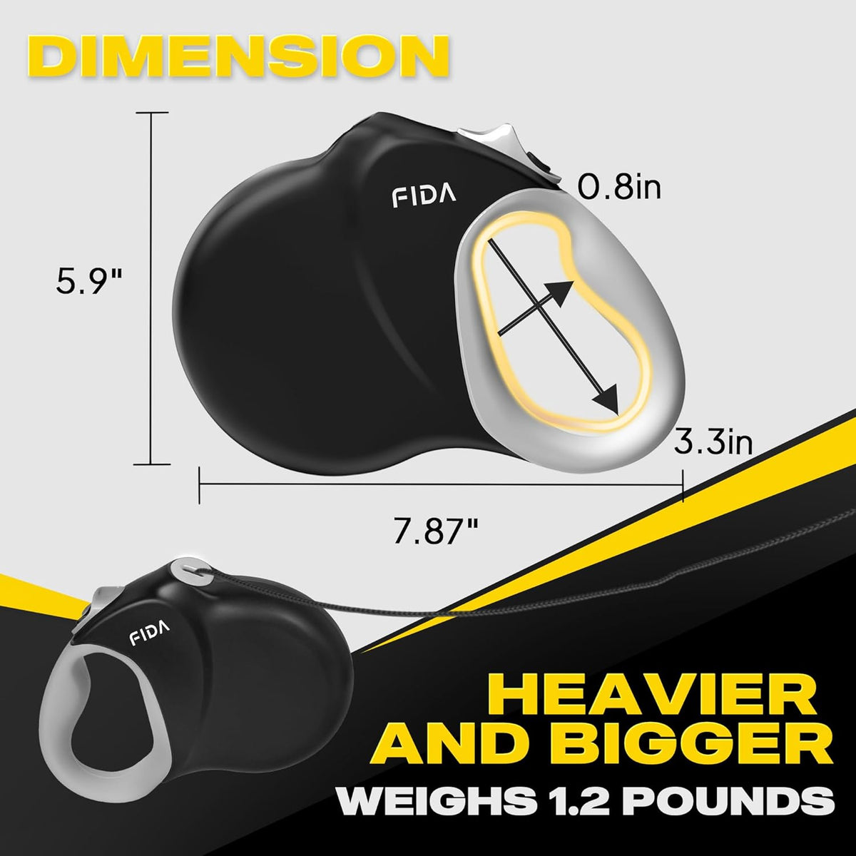 Fida retractable leash packaging for India import