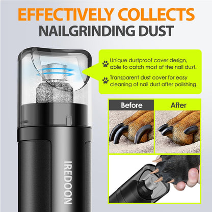 Side view of Iredoon dog nail grinder with speed settings