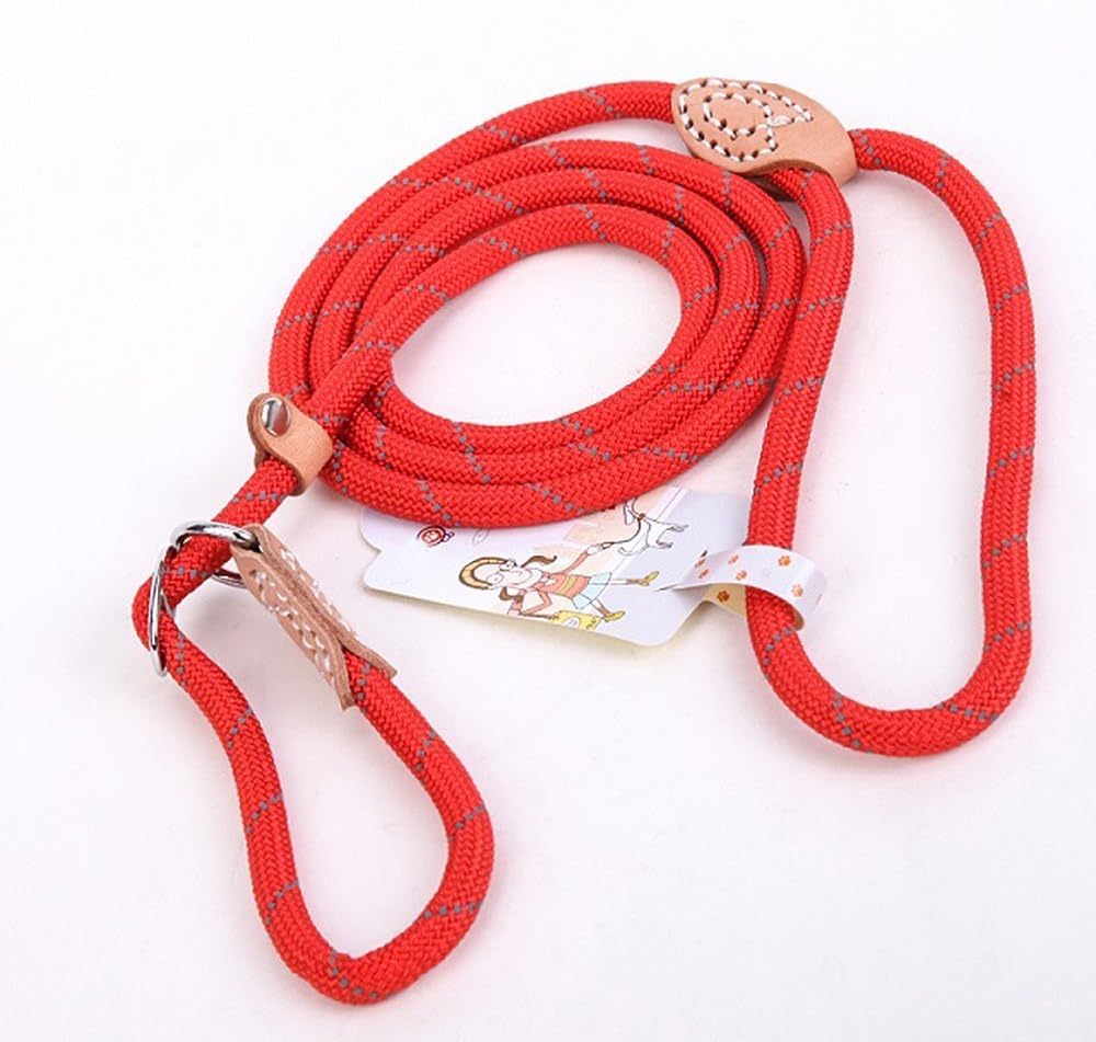 Red Brand 5 FT Adjustable Nylon Dog Rope Leash for Small Medium Dogs 10-80 lb Walking - Image 9