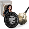 Bautia diffuser hair dryer front view showing gold finished conical body