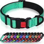 Taglory Reflective Dog Collar for Large Dogs, Soft Neoprene Padded with Escape-Proof Locking Buckle, Upgraded Zinc Alloy Ring, Adjustable for Pitbull Labrador Retriever, Red,L - Image 14