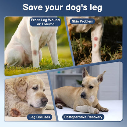 Barkless medium dog front leg sleeve packaging layout