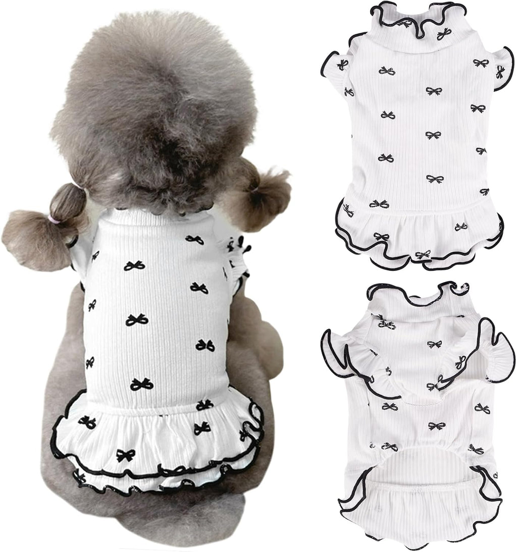 Close up of elastic material on Yoolhamy small breed pet dress