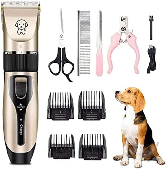 Yasao cordless rechargeable pet hair trimmer front view professional pet grooming machine
