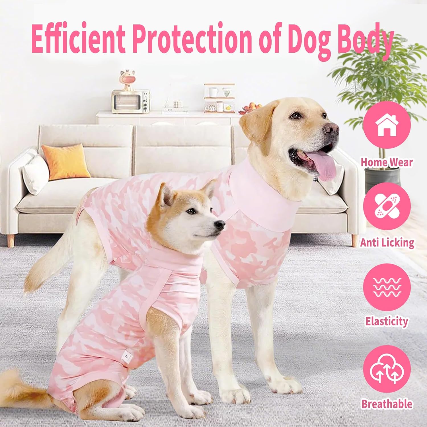 Small to XXL size comparison for Coppthinktu dog suit