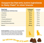 Zesty Paws feline calming treats container back label view