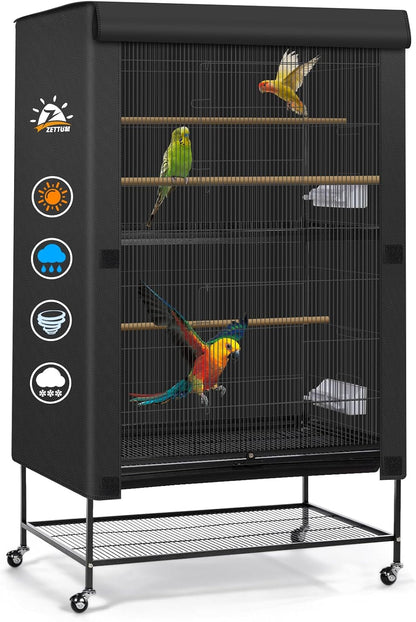 Zettum heavy duty pet crate cover fully enclosed for parrot sleep routine