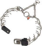 Herm Sprenger dog pinch collar close up showing the rounded 2.25mm stainless steel links