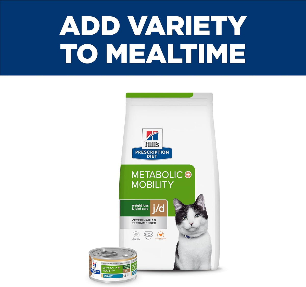 Hill's Prescription Diet j/d Joint Care + Metabolic Weight Care Dry Cat Food, Chicken, 6.35 lb. Bag - Image 10