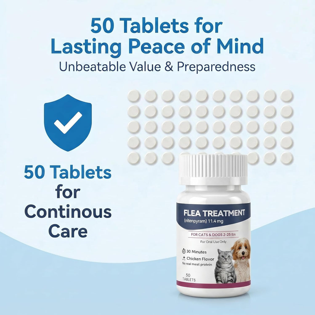 Oral flea pills for kittens and puppies 2-25 lbs