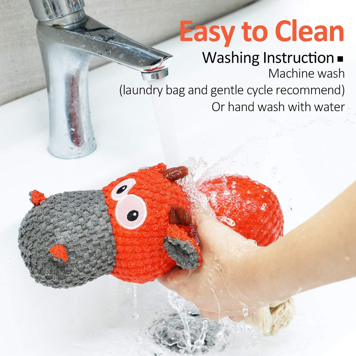 Iokheira interactive dog chew toy multi layer design with waterproof inner lining