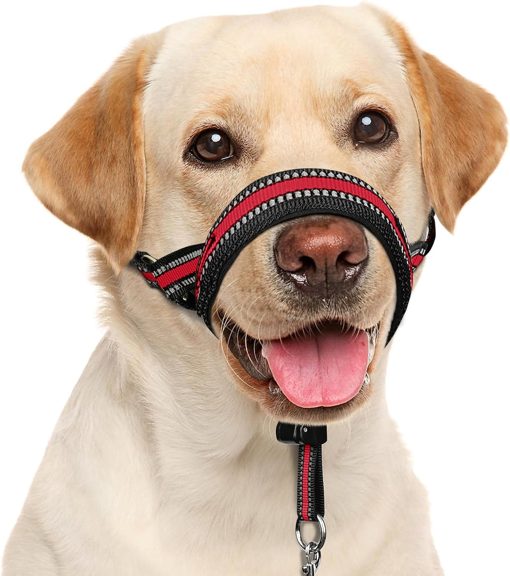 BARKLESS Soft Dog Head Collar, Patented Padded No Pull Head Halter, Training Nose Leash with Safety Link for Medium Large Dogs, Adjustable Muzzle Leash, Easy Control for Walking(Black, M) - Image 11