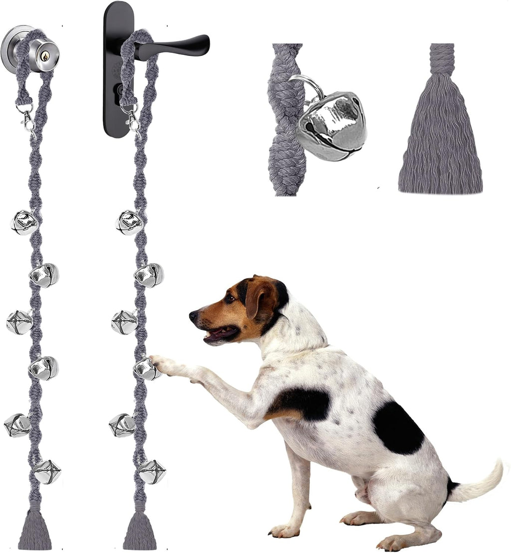 Dog Bells to Go Outside & Puppy Potty Training, Adjustable Dog Door Bell Ring to Go Potty, Handmade with Premium Yarn. Twisted Style, Beige - Image 15