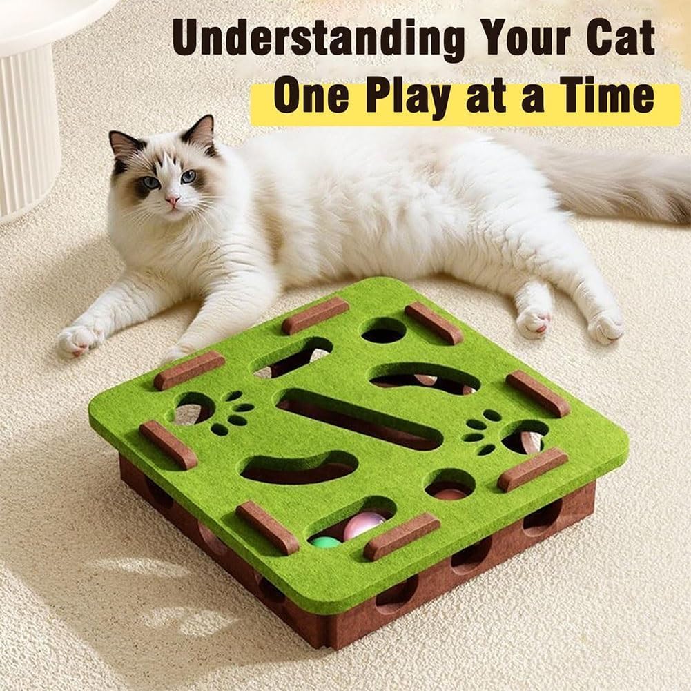 LCSICY cat nail file box with bell balls inside for interactive play.