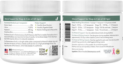 Wholistic Pet Organics Diatomaceous Earth - Food Grade for Dogs & Cats - 4 Oz - Multi Use Powder - Pet Safe Non-Chemical Freshwater Sourced Silica Supports Overall Health - Made in USA - 32 Scoops - Image 9