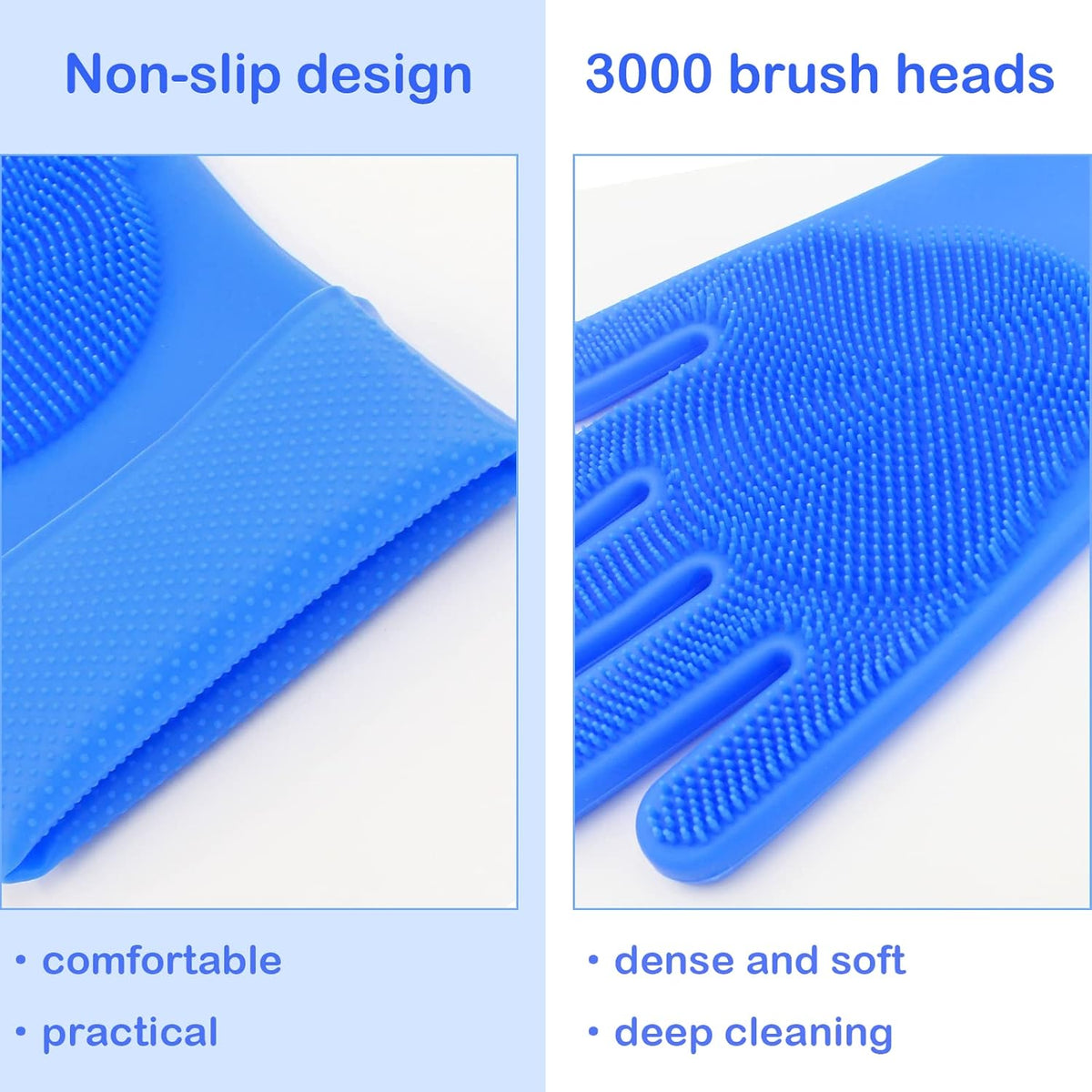 Yintoper five finger design grooming gloves in use