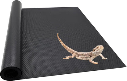 Uigidori reptile carpet bedding front view showing black textured material packaging