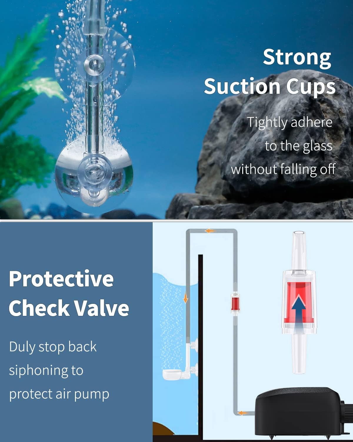 Pawfly Y23 model air stone package contents displaying all included flow control tools.
