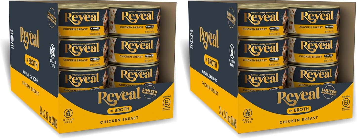 Reveal Natural Wet Cat Food, 24 Count, Grain Free, Limited Ingredient Canned Food for Cats, Tuna Fillet in Broth, 2.47 oz Cans - Image 10